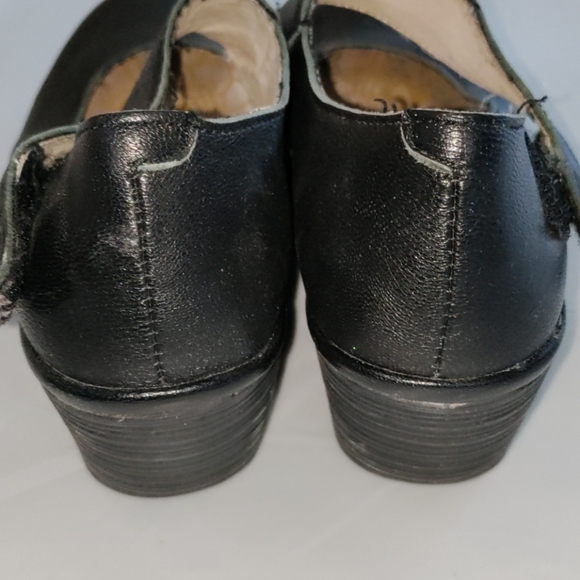 Fly London Wedge Strap Black Leather Shoes size 36 - Picture 6 of 8